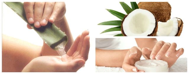 sabila y aceite de coco estrias